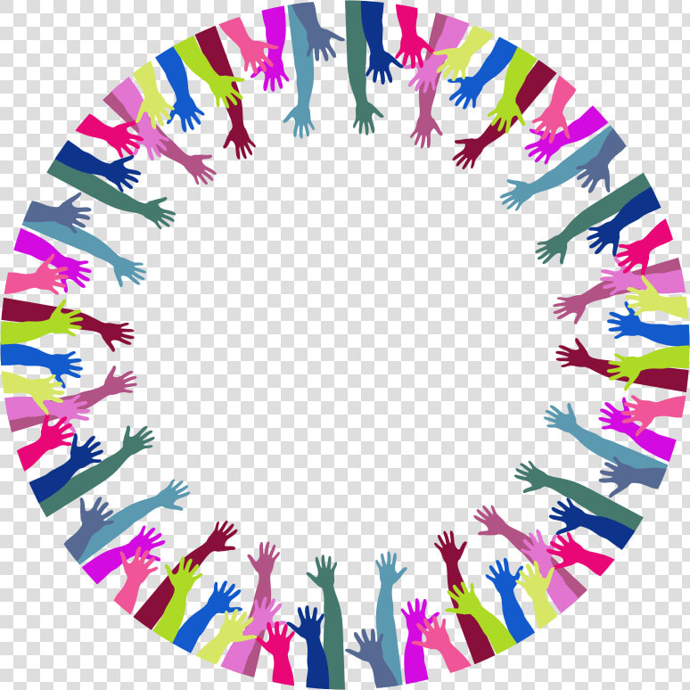 Reaching Hands Png   Circle Of Hands Transparent  Png DownloadTransparent PNG