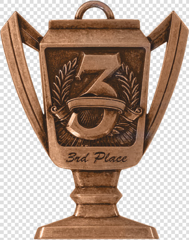 Transparent 1st Place Trophy Png   3rd Place Bronze Trophy  Png DownloadTransparent PNG