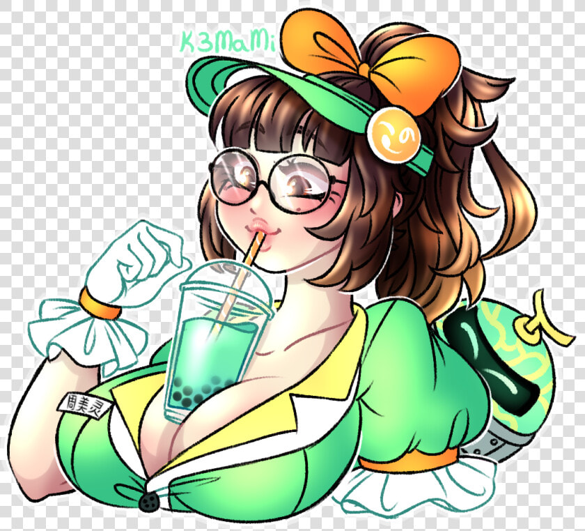 Mei Boba Meme   Boba Tea Challenge Art  HD Png DownloadTransparent PNG