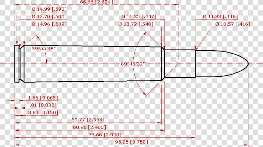 File   416rigby   416 Rigby Cartridge Dimensions  HD Png DownloadTransparent PNG