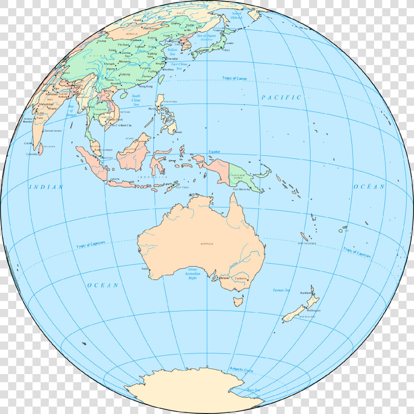 Australia Globe Large Map   World Showing South America  HD Png DownloadTransparent PNG