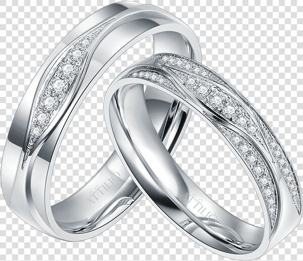 18k White Color Gold Diamond Couple Ring   Diamond Couple Ring  HD Png DownloadTransparent PNG