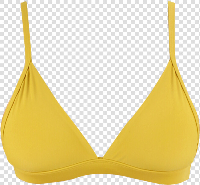 Mustard Triangle Bikini Top   Brassiere  HD Png DownloadTransparent PNG