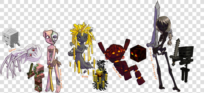 Swimsuit Drawing Minecraft   Human Minecraft Nether Mobs  HD Png DownloadTransparent PNG