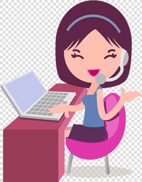 Office Clipart Phone Call   Happy Birthday Office Girl  HD Png DownloadTransparent PNG