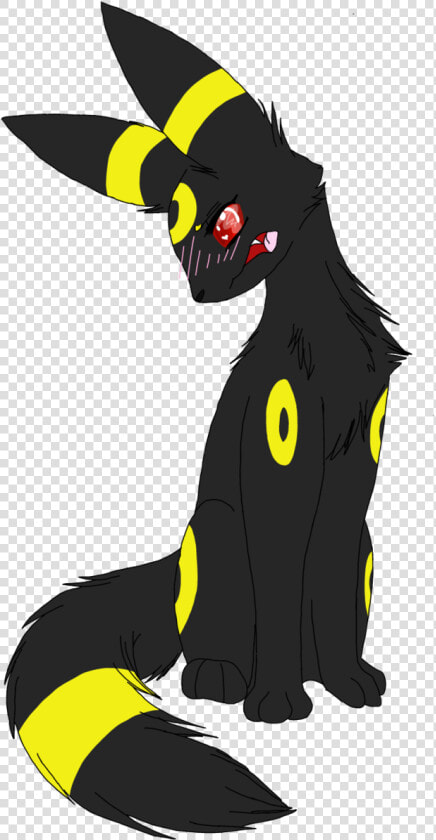 Transparent Umbreon Blushing   Umbreon As A Wolf  HD Png DownloadTransparent PNG