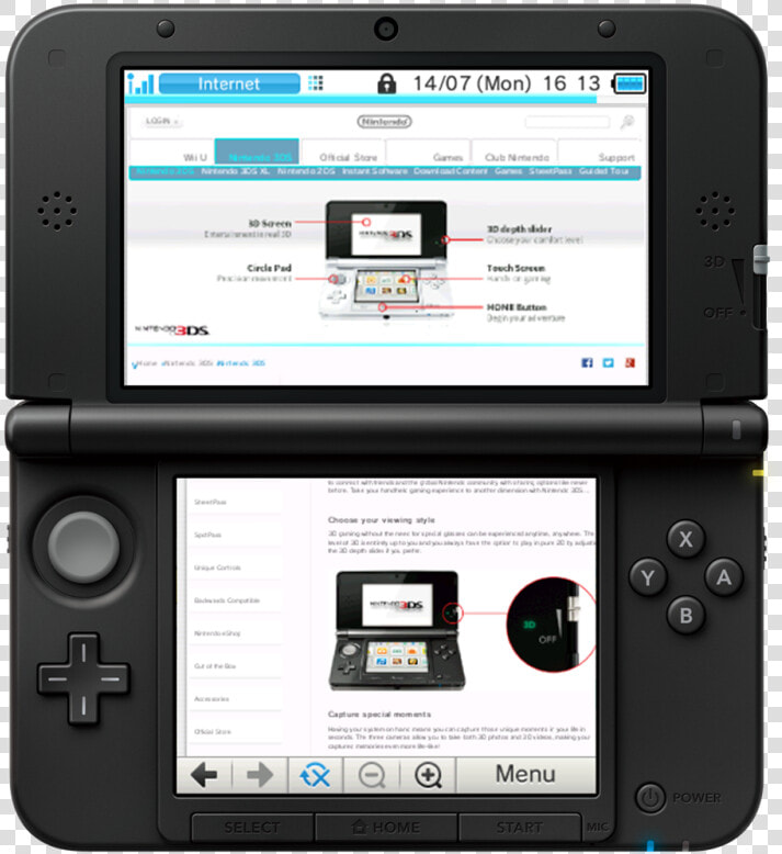 Ci 3ds Preinstalledsoftware Internetbrowser 01 Xl En   Nintendo 3ds  HD Png DownloadTransparent PNG