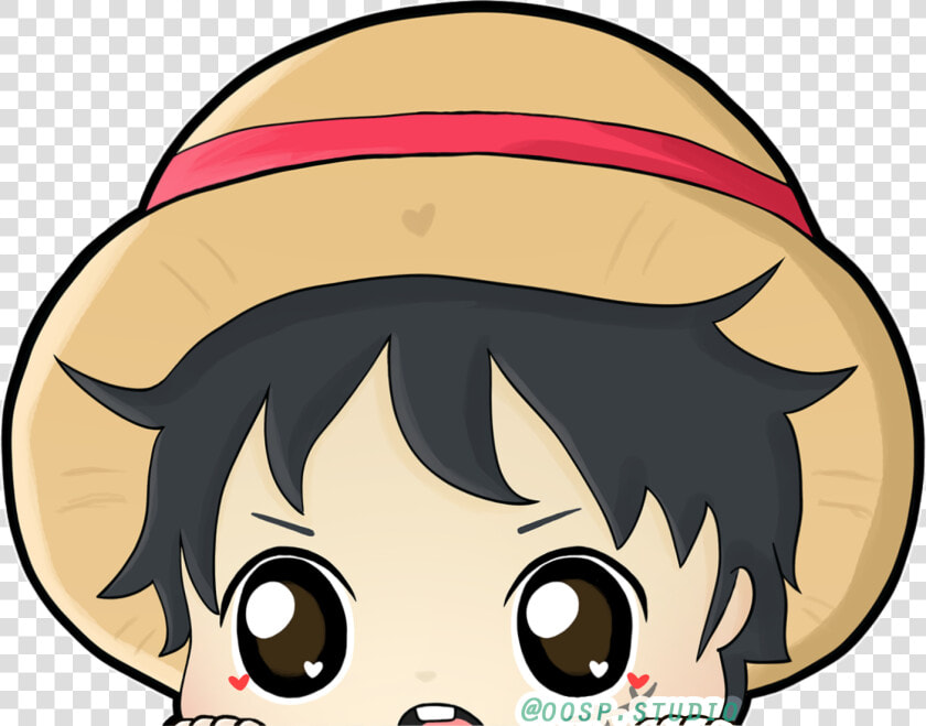 One Piece Luffy Peeking   Png Download   Chibi Peeking  Transparent PngTransparent PNG