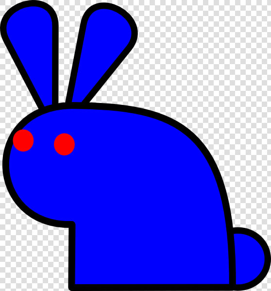 Blue Rabbit Svg Clip Arts   Rabbit Blue  HD Png DownloadTransparent PNG