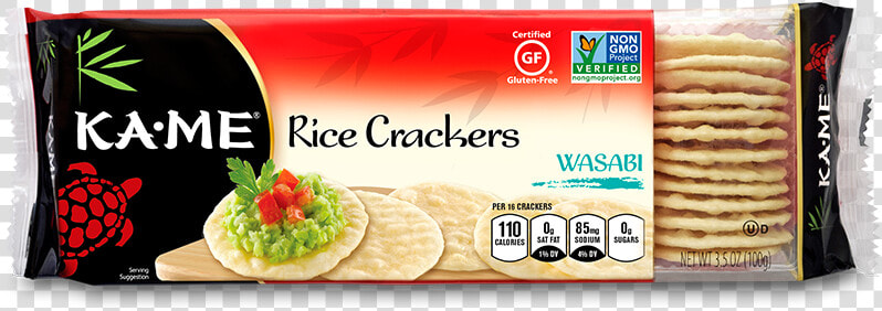 Kame   Rice Crackers   Non Gmo   Gluten Free     3   Kame Black Sesame Cracker  HD Png DownloadTransparent PNG