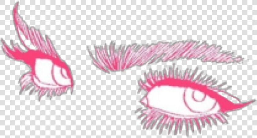 Eyes Pink Manga Anime Drawing Cute Girly Grunge Aesthet   Eyes Aesthetic Tumblr Drawing  HD Png DownloadTransparent PNG