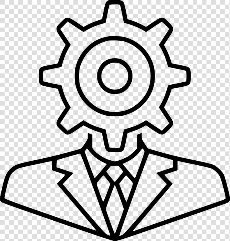 Marketing Seo Consultant   Black And White Cog  HD Png DownloadTransparent PNG