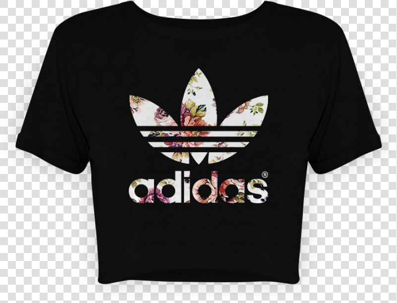 Adidas Crop Top Floral   Blue And Orange Adidas Hoodie  HD Png DownloadTransparent PNG