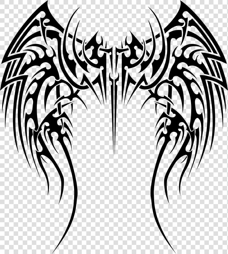 Tribal Wings Clip Arts   Tribal Wings Tattoo Designs  HD Png DownloadTransparent PNG