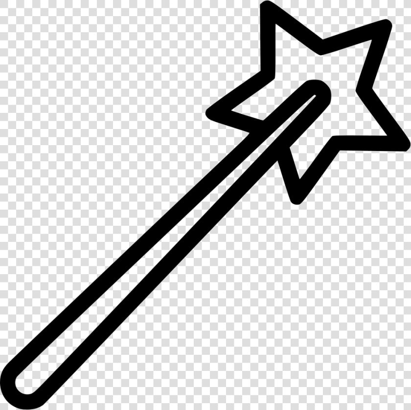 Wizard Magic Wand Stick Stars Tool   Magic Wand Black And White Transparent Background  HD Png DownloadTransparent PNG