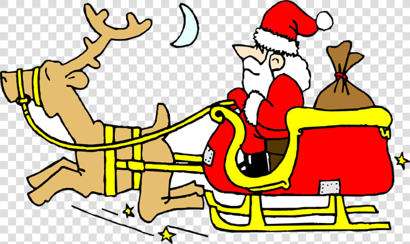 Santa Free Stock Photo Illustration Of Santa On Sled   Santa Claus  HD Png DownloadTransparent PNG