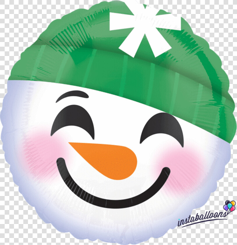 Holiday Balloons   Snowman   Snowman Face On Round  HD Png DownloadTransparent PNG