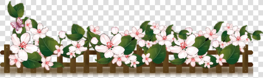 Clip Art Flower Fence   Flowers Fence Png  Transparent PngTransparent PNG