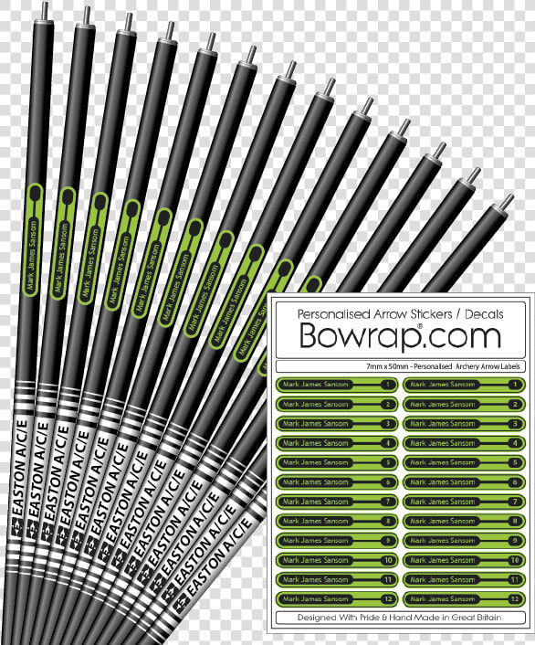 Archery Arrow Name Number Decal Stickers Easton Ace  HD Png DownloadTransparent PNG