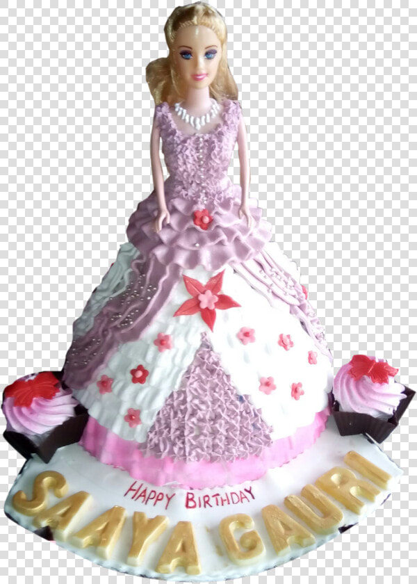 Barbie Doll Cake Pink  amp  White Le Torta Cake Shop Aluva   Happy Birthday Cake Barbie Doll Png  Transparent PngTransparent PNG