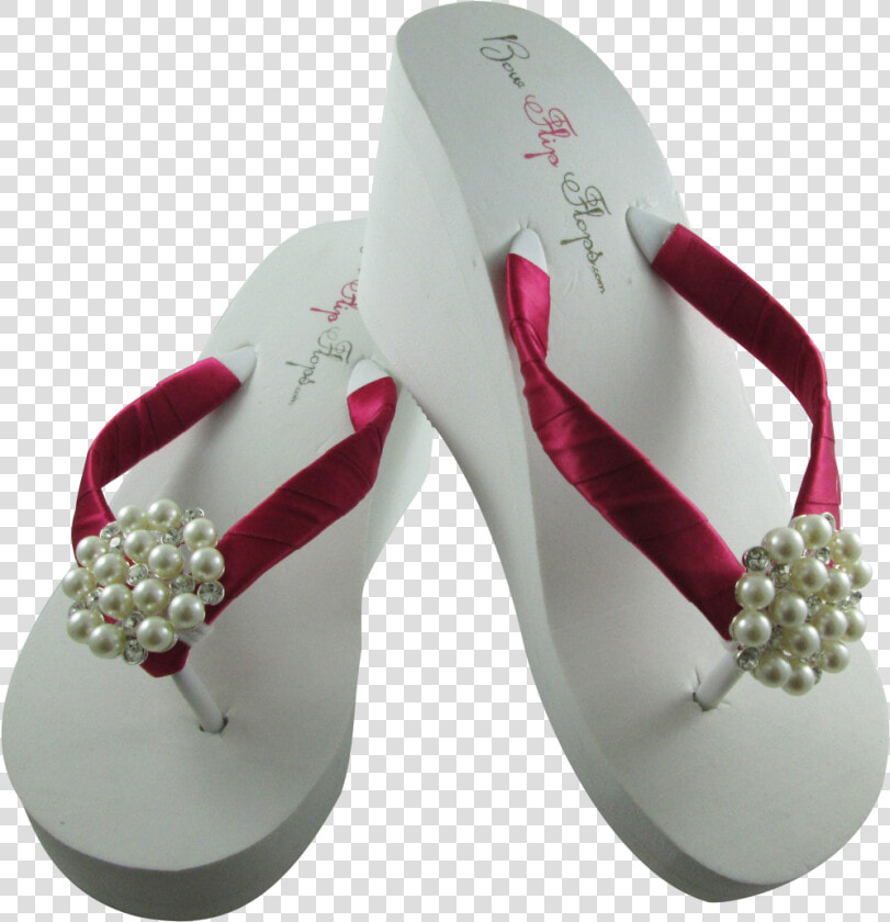 Shocking Pink Pearl Bling Flip Flops   Flip flops  HD Png DownloadTransparent PNG