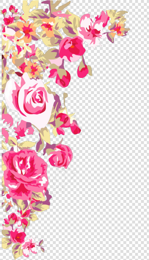 Mq Pink Roses Rose Border Borders   Flower Corner Border Png  Transparent PngTransparent PNG