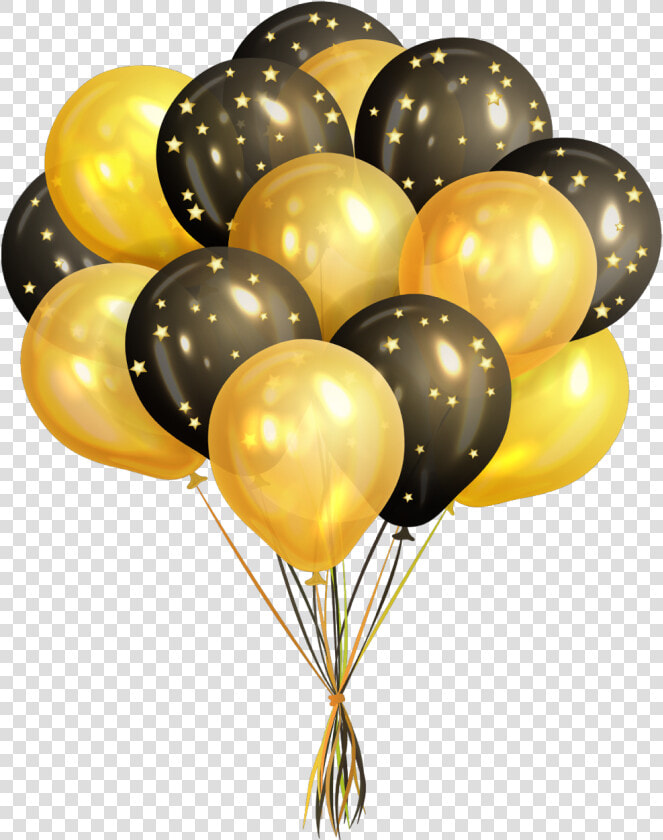 Transparent Black And Gold Balloons Png   Transparent Background Gold Balloons Png  Png DownloadTransparent PNG