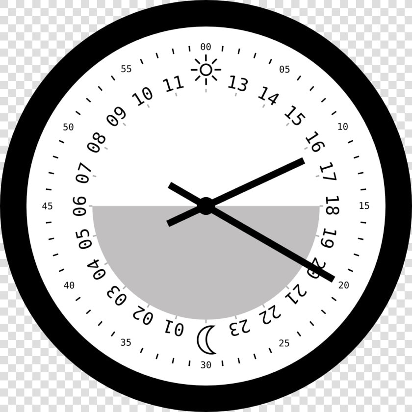 24 Hour Analog Clock  HD Png DownloadTransparent PNG