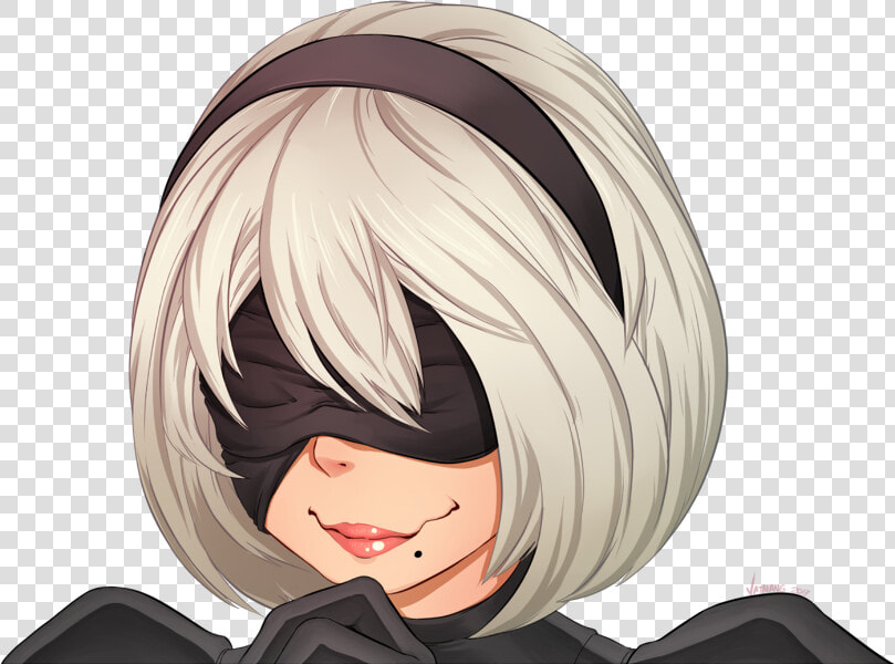 2b Anime Smug Face  HD Png DownloadTransparent PNG