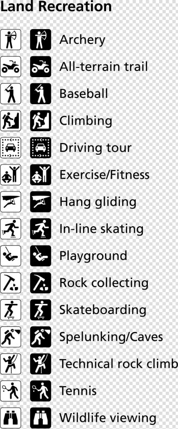 Land Recreation Symbols Clip Arts   National Park Symbol On Map  HD Png DownloadTransparent PNG