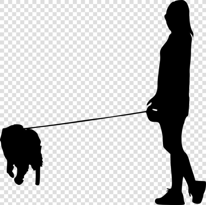 Transparent Woman Walking Silhouette Png   Person Walking Dog Silhouette Png  Png DownloadTransparent PNG