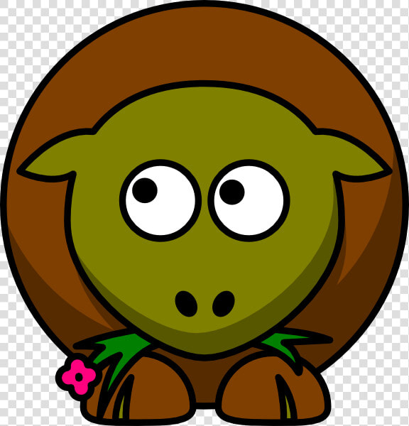 Sheep Olive Green And Brown Two Toned Looking Up To   Gnu Clipart  HD Png DownloadTransparent PNG