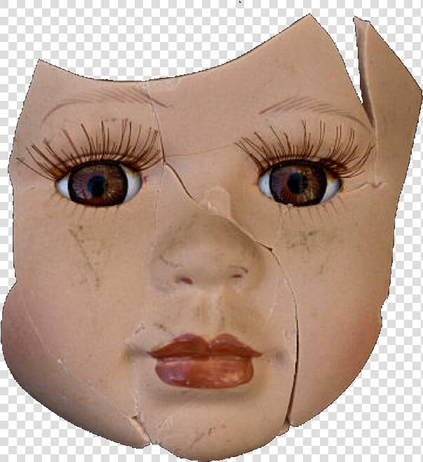  ftestickers  doll  broken  cracked  vintage  creepy   Creepy Doll Broken Face  HD Png DownloadTransparent PNG