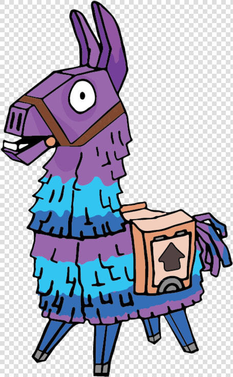 Llama Fortnite Svg  Silhouette Cameo Cricut Design   Fortnite Loot Llama Drawing  HD Png DownloadTransparent PNG