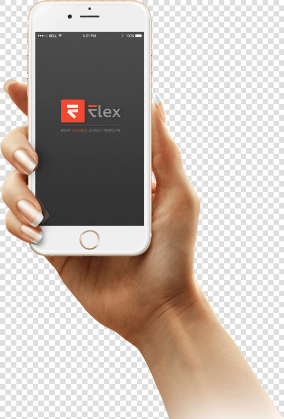 Flex Iphone6 Hand Frontview   Emergency Response System Phone  HD Png DownloadTransparent PNG