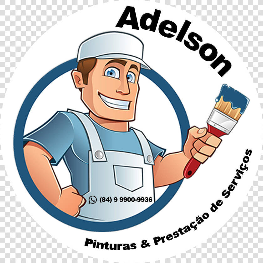 Tag Adelson Pintor Divulgação   Cartoon Painter And Decorator Png  Transparent PngTransparent PNG