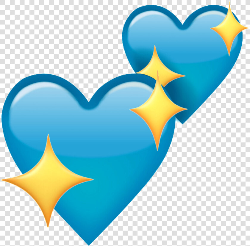 Emoji Transparent Sparkles   Blue Heart Emoji Transparent  HD Png DownloadTransparent PNG