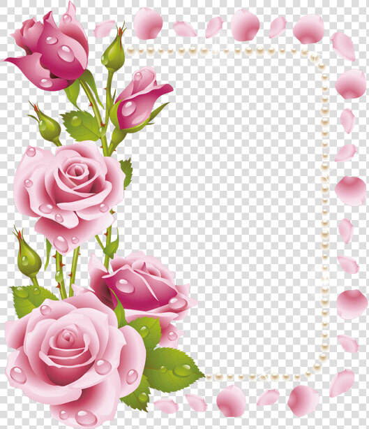 اجمل مباشر 22161   Pink Rose Page Border  HD Png DownloadTransparent PNG