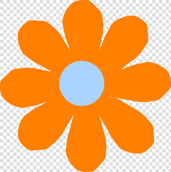 Orange Flower Clip Art At Clker   Flower Orange Pink Clip Art  HD Png DownloadTransparent PNG