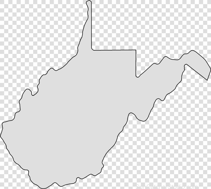 West Virginia State Map Outline  HD Png DownloadTransparent PNG