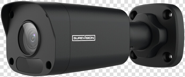 Surevision 4mp Mini Fixed Bullet Network Camera   Bullet Black Camera Png  Transparent PngTransparent PNG