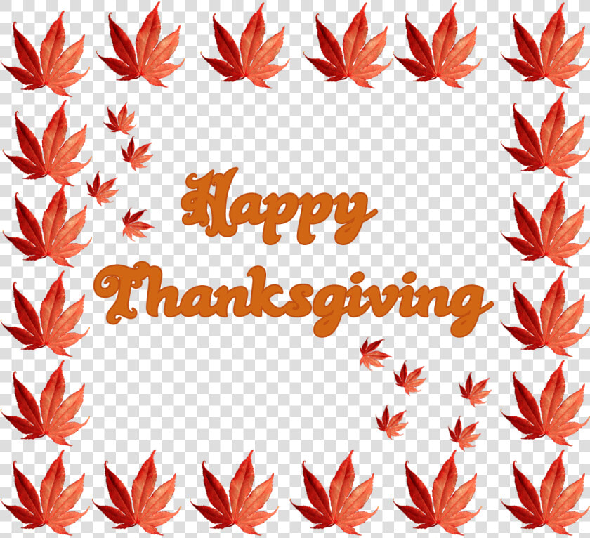 Thanksgiving Greeting With Fall Leaves   Thanksgiving  HD Png DownloadTransparent PNG