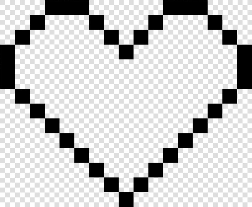 Top Images For Zelda Heart Pixel Art Minecraft On Picsunday   Pixel Heart Black And White  HD Png DownloadTransparent PNG