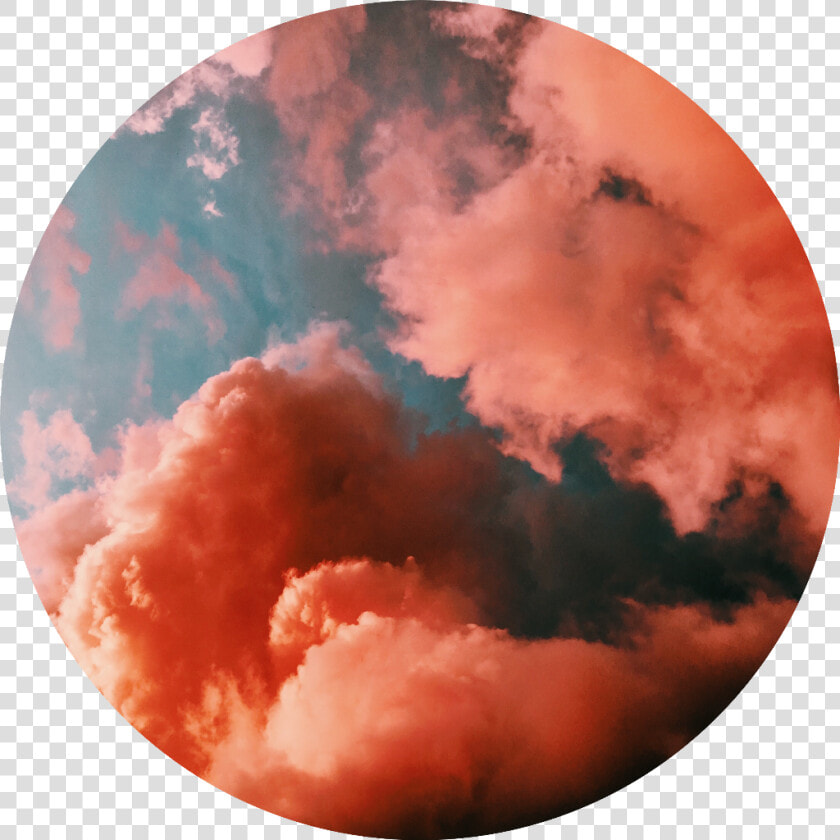 ❤️🧡  clouds  red  orange  sky  circle  background   Blue Orange Smoke Background  HD Png DownloadTransparent PNG