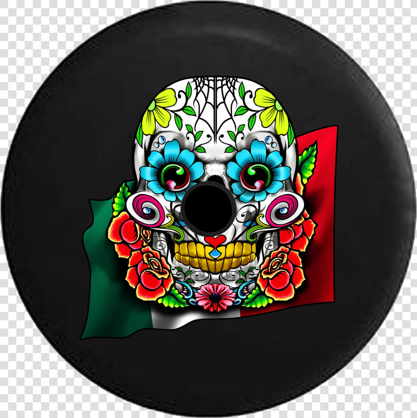 Jeep Wrangler Jl Backup Camera Day Sugar Skull With   Cinco De Mayo Skull  HD Png DownloadTransparent PNG