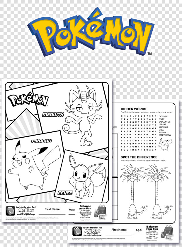 Coloring And Activity Sheets   Pokemon  HD Png DownloadTransparent PNG