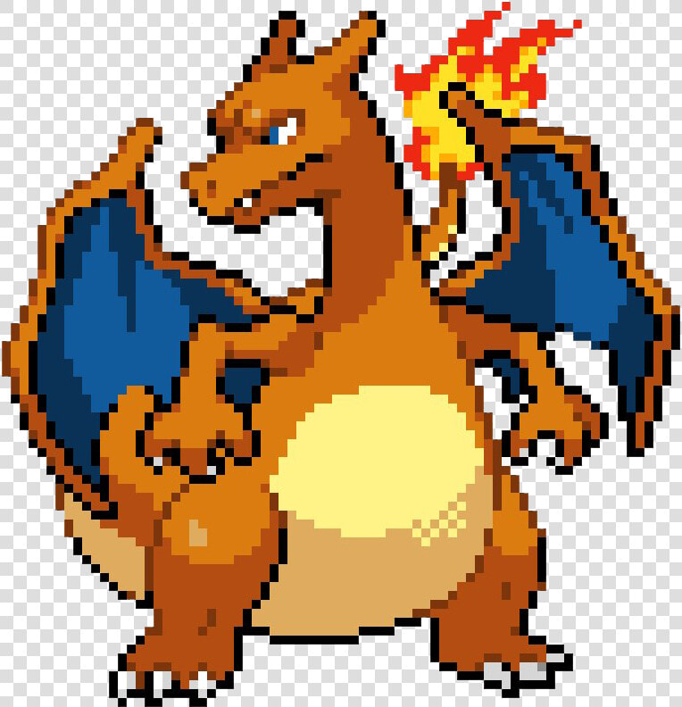 Pokemon Pixel Art Charizard Clipart   Png Download   Charizard Pixel Art Png  Transparent PngTransparent PNG