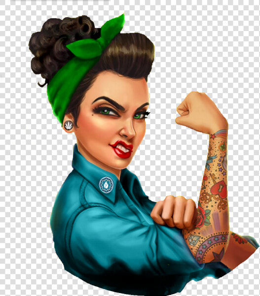 Rosie The Riveter  Women In Weed  Bloom Cannabis Club    Transparent Rosie The Riveter Png  Png DownloadTransparent PNG