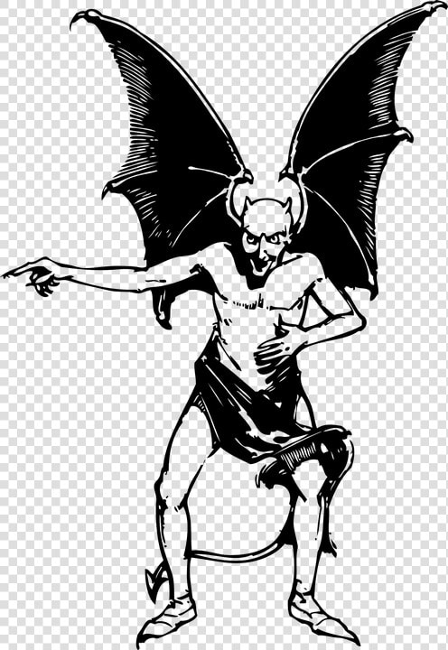 Diablo  Alas  Cuernos  Señalando  El Mal  Demonio   Devil Clip Art  HD Png DownloadTransparent PNG