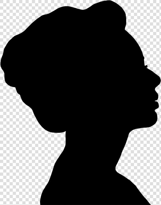 Black Silhouette Of Woman Hair Done   Female Face Silhouette Png  Transparent PngTransparent PNG